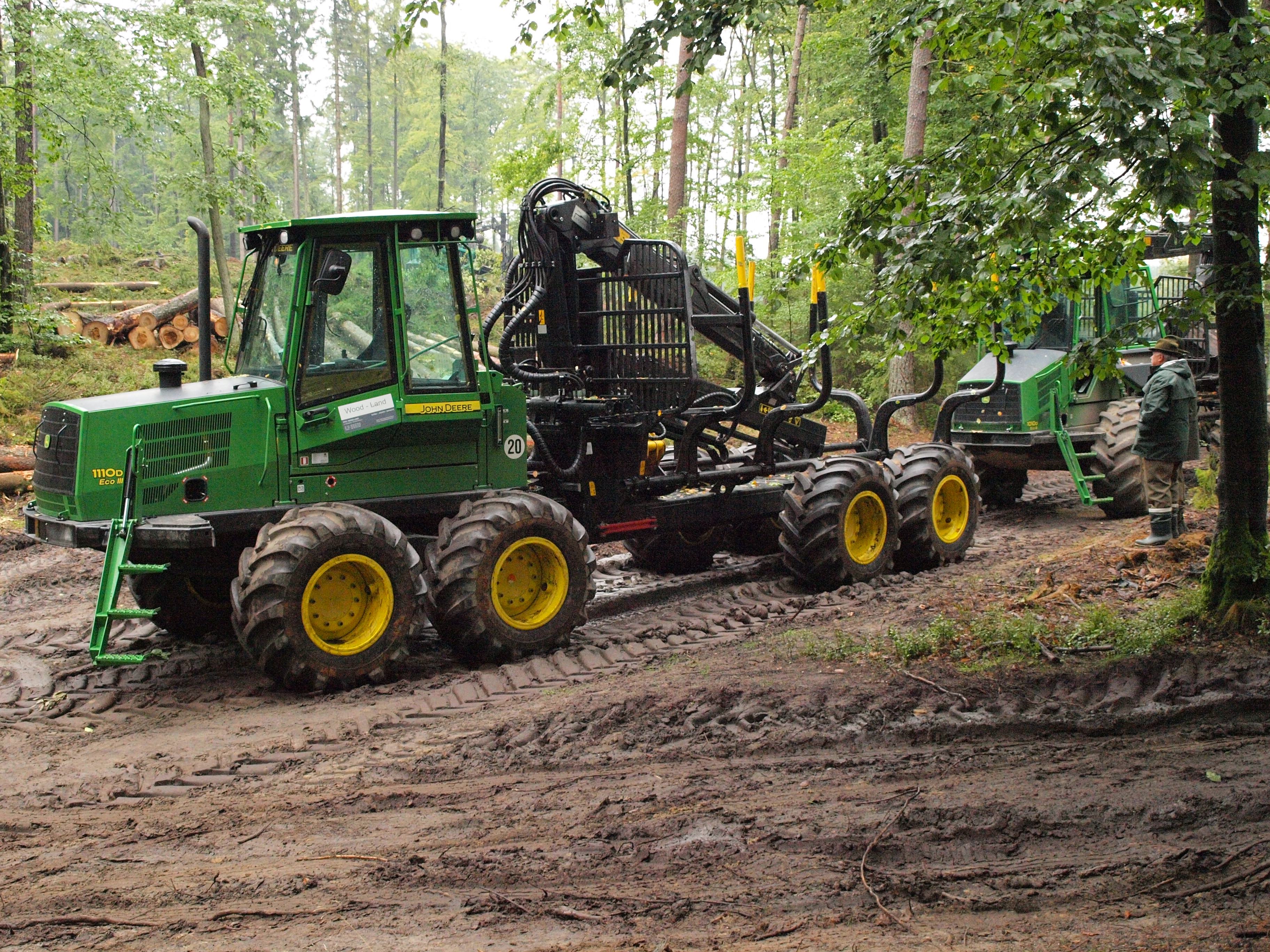 Nowoczesne maszyny gwarantują sprawny załadunek i wywózkę drewna. Foto Cezary Florek